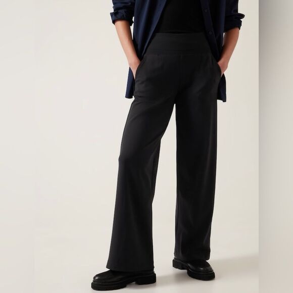 NWT Athleta Venice Wide Leg Black Pant size L/P - Picture 6 of 10